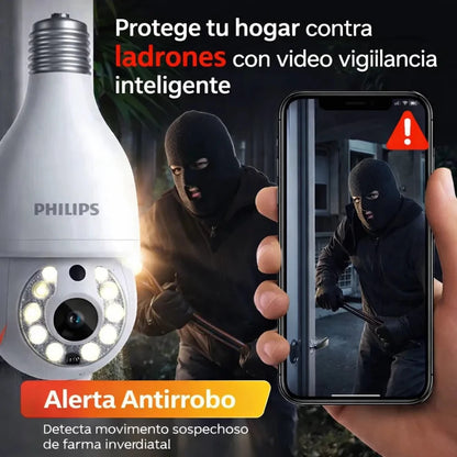 CÁMARA PHILIPS 360° – Seguridad un Bombillo