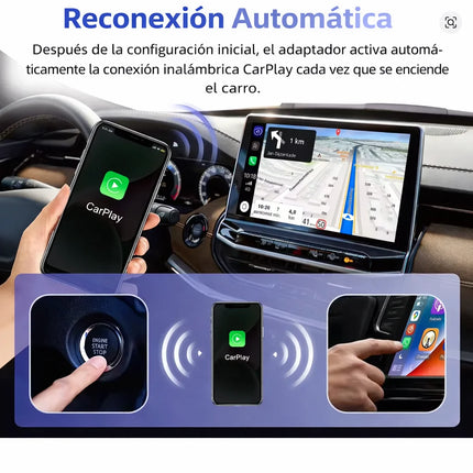 Adaptador CarPlay &amp; Android Auto Inalámbrico | 2 en 1