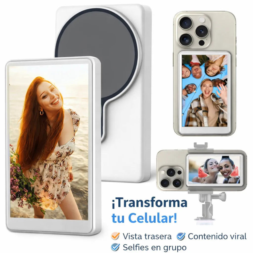 Pantalla selfie  – Tu Cámara Principal Ahora Es Tu Selfie Perfecta