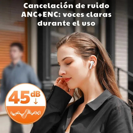 Audífono Inalámbrico con Pantalla Digital | Cancelación de Ruido