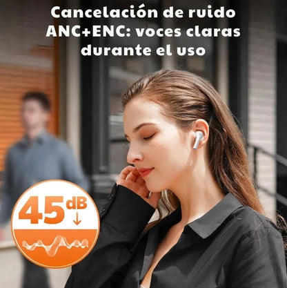 Audífono Inalámbrico con Pantalla Digital | Cancelación de Ruido