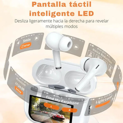 Audífono Inalámbrico con Pantalla Digital | Cancelación de Ruido