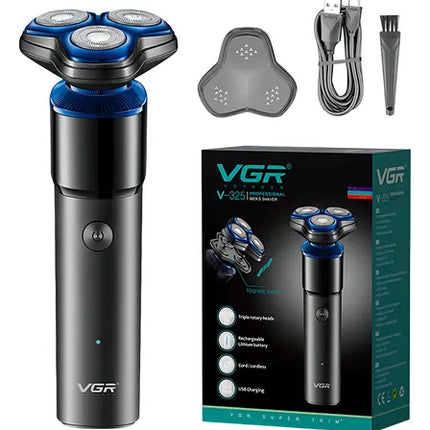 Afeitadora VGR V-325 Recargable | 3 Cabezales Flotantes 360°