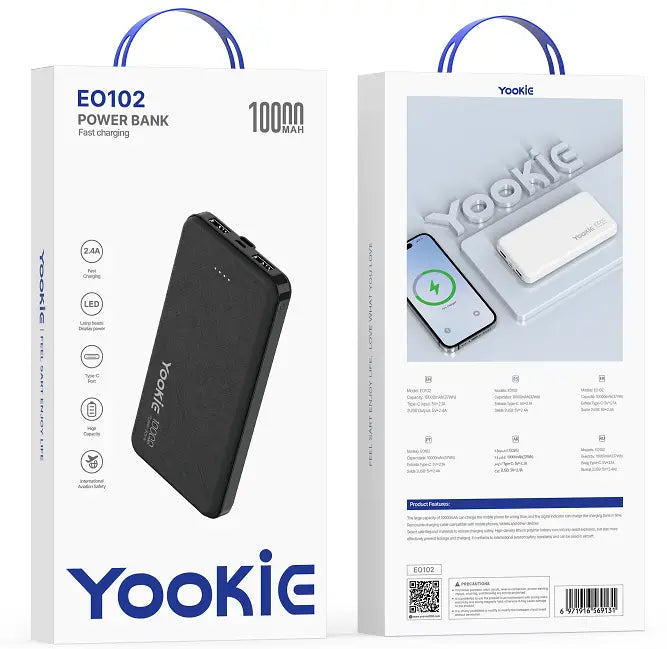 Power Bank Yookie EO102  | 10000mAh Carga Rápida
