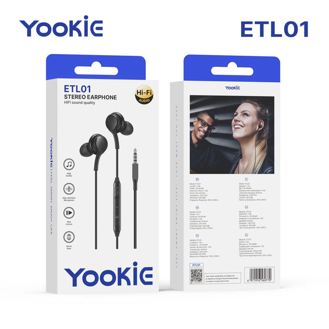 Audífonos con cable Hi-Fi ETL01