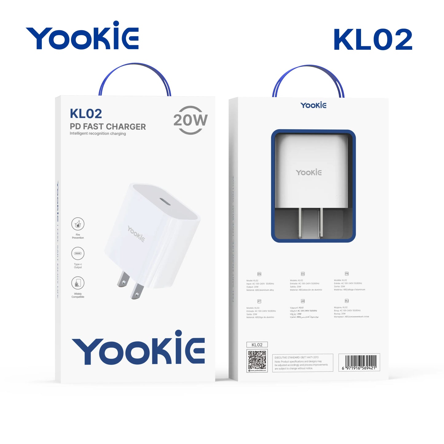 Cubo carga rápida | Yookie KL02 de 20W