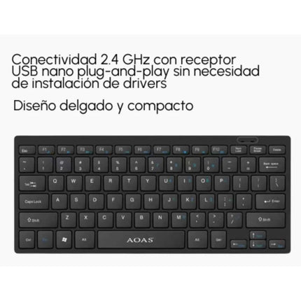 Combo teclado inalámbrico ADAS-8068
