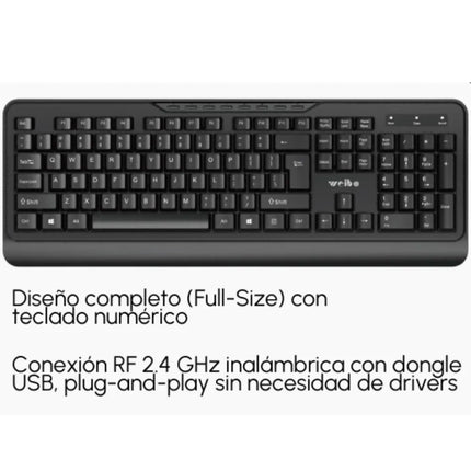 Combo teclado inalámbrico WB-900